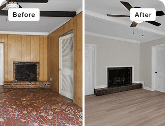 Before and after from the Columbia, SC transaction