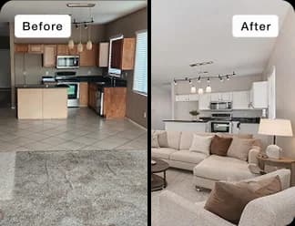 Before and after from the Mesa, AZ transaction