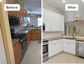 Before and after from the Sarasota, FL transaction