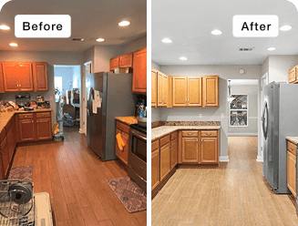 Before and after from the Tampa, FL transaction